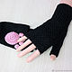 Headband with ears knit Cat Fingerless gloves with paws kit. Bandage. Space Cat Knitting. My Livemaster. Фото №6