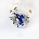 Brooch blue and white ' Frosty night'. Brooches. lidkins (lidkins). Online shopping on My Livemaster.  Фото №2