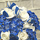 Bouquet Of Gzhel. Flowers polymer clay handmade, Composition, Moscow,  Фото №1