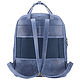 Order Leather backpack 'Arthur' (blue crazy). Russian leather Guild. Livemaster. . Backpacks Фото №3