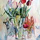 Oil painting 'the March of the tulips', Pictures, Krasnoyarsk,  Фото №1