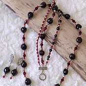 Украшения handmade. Livemaster - original item Set Pomegranate. Necklace, bracelet, earrings.. Handmade.