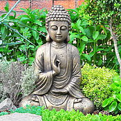 Дача и сад handmade. Livemaster - original item 42cm concrete Buddha sculpture for home and garden aged. Handmade.