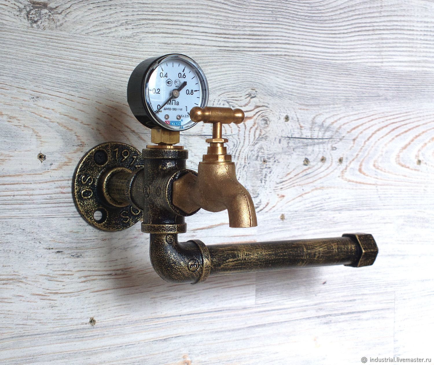 Держатель туалетной бумаги в стиле Лофт, Индастриал, Ретро, Винтаж ...