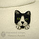 Portrait brooch Kitty felted wool. Felted Toy. Woolen Zoo. Online shopping on My Livemaster.  Фото №2