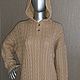 Худи с капюшоном "Косы" 100% кашемир. Свитеры. Вера / Kirshvery_knit (kirshvery) (kirshvery). Интернет-магазин Ярмарка Мастеров.  Фото №2