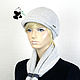kit. Youth women's cap plus scarf. No. №1. Headwear Sets. Mishan (mishan). Online shopping on My Livemaster.  Фото №2