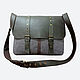 Men's bag:ALEXANDER made of genuine leather and canvas grey, Men\'s bag, Izhevsk,  Фото №1