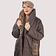 Order Jacket brown long with wool in a cage on the ties. Yana Levashova Fashion. Livemaster. . Outerwear Jackets Фото №3