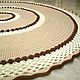  a large crocheted round rug made of cord. Carpets. knitted handmade rugs. My Livemaster. Фото №5