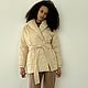 Insulated coat with a beige belt, Outerwear Jackets, Moscow,  Фото №1