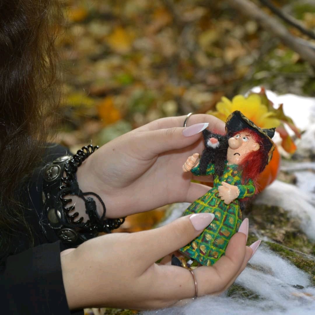 Ведьма. Ёлочная игрушка. В смещенной техники в интернет-магазине ...