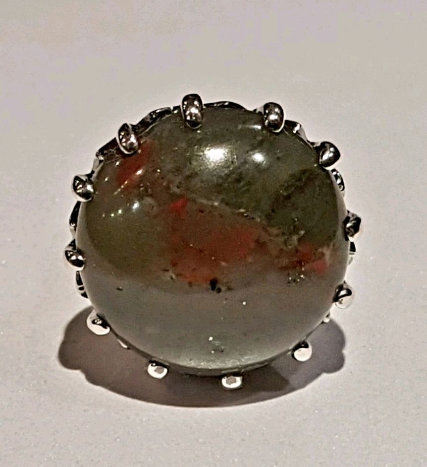 Серебряное кольцо с гелиотропом купить в интернет-магазине Ярмарка ...