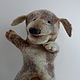 Dog, puppy toy on hand. A theatrical doll for a puppet theater, Puppet show, Rostov-on-Don,  Фото №1