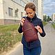 Рюкзак через плечо кожаный. Рюкзаки. Елена PANI сумки и цветы. Интернет-магазин Ярмарка Мастеров.  Фото №2