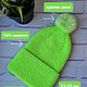 Шапка вязаная, детская. 100% меринос. Шапки детские. Knitted basket. Интернет-магазин Ярмарка Мастеров.  Фото №2