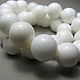 White agate beads 10mm smooth ball, Beads1, Dolgoprudny,  Фото №1