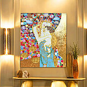 Картины и панно handmade. Livemaster - original item Mosaic painting semiprecious stones Mother and child (Klimt). Handmade.