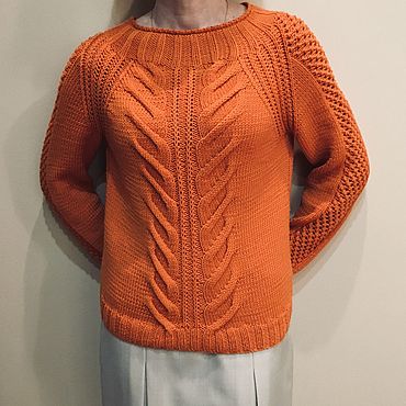 Одежда ручной работы. Ярмарка Мастеров - ручная работа Джемпер Апельсин. Handmade.