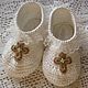 CHRISTENING BOOTIES boy's knitted. Babys bootees. Gala Devi (crochet design). Online shopping on My Livemaster.  Фото №2