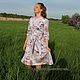 Dress made of cotton sateen' WATERCOLOR', Dresses, Borskoye,  Фото №1
