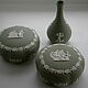 Винтаж: Wedgwood Большая шкатулка D 13 см Фарфор Джаспер Англия 1960 годы. Шкатулки винтажные. Мир фарфора и украшений. Интернет-магазин Ярмарка Мастеров.  Фото №2