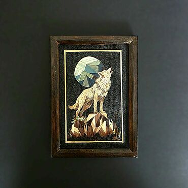 Картины и панно ручной работы. Ярмарка Мастеров - ручная работа Картины: Волк. Handmade.