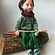 Рыбачка. Кукла, ручная работа. Интерьерная кукла. Larsen.dolls. Интернет-магазин Ярмарка Мастеров.  Фото №2