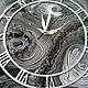 Часы настенные черные эпоксидной смолой. Часы классические. Инна (art.atmosfera1). Интернет-магазин Ярмарка Мастеров.  Фото №2