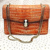 Сумки и аксессуары handmade. Livemaster - original item Crossbody bag made of genuine crocodile leather, designer color.. Handmade.