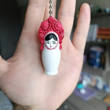 Сумки ручной работы. Ярмарка Мастеров - ручная работа Брелок: Матрешка. Handmade.