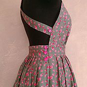 Одежда handmade. Livemaster - original item Cotton apron dress with lace. Handmade.