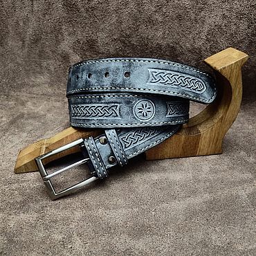 Аксессуары ручной работы. Ярмарка Мастеров - ручная работа Ремень Алатырь. Handmade.