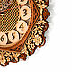 Reloj de pared de madera medio 'Margaritas' D25. Art.40020. Watch. SiberianBirchBark (lukoshko70). Интернет-магазин Ярмарка Мастеров.  Фото №2