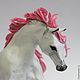 Фигурка "Лошадь белая с розовым" (лошадь белая, лошадь символ года), Статуэтки, Москва,  Фото №1