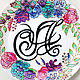 Order 'A personalized ' custom plate with any letter calligraphy. Art by Tanya Shest. Livemaster. . Plates Фото №3