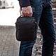  Мужская сумка из натуральной кожи. Барсетка. Soltan Leather. Интернет-магазин Ярмарка Мастеров.  Фото №2