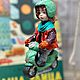 Ватная елочная игрушка. Девочка на мопеде, Елочные игрушки, Москва,  Фото №1