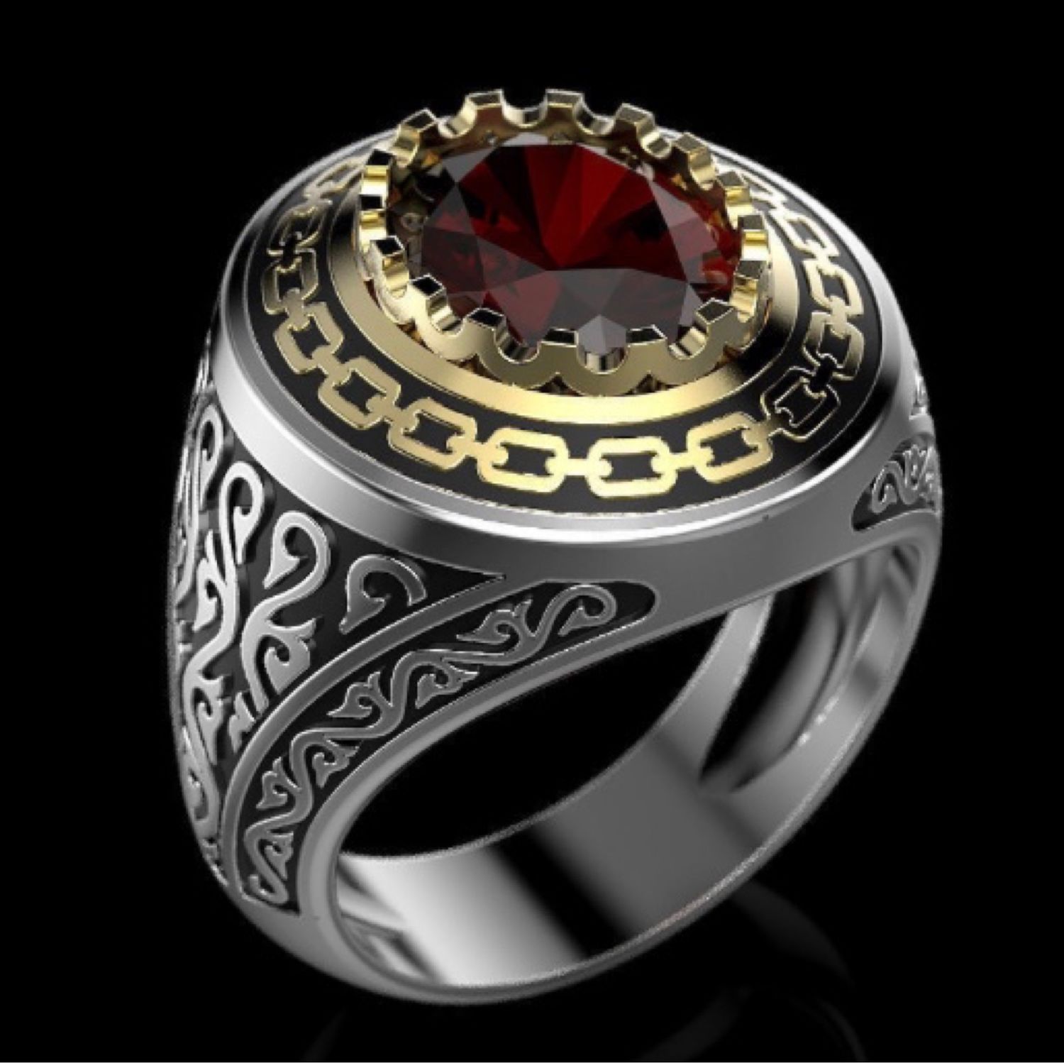 Магазин мужских колец. Арабский Оникс перстень. Печатка с гербом b-rt777-2. Перстень мужской. Эксклюзивные перстни.