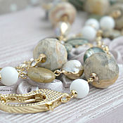 Украшения handmade. Livemaster - original item With pendant and earrings gold plated with Serafina 