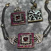 Украшения handmade. Livemaster - original item Oriental earrings, silver, rubies. Handmade.