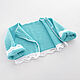 Sweater for girls knitted children's turquoise (1-4 months). Sweatshirts for children. babyshop. My Livemaster. Фото №5