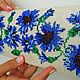 Клатч  вышитый бисером Васильки, Клатчи, Краснодар,  Фото №1