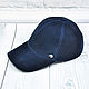 Baseball cap made of genuine suede, dark blue color, in stock!. Baseball caps. SHOES&BAGS. My Livemaster. Фото №5