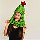 Hat-Christmas tree, A gift for the New Year 2024, A cool hat, a Christmas tree costume. Fun. Nadezhda Perepelitsa. Online shopping on My Livemaster.  Фото №2
