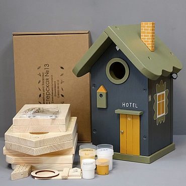 Дача и сад ручной работы. Ярмарка Мастеров - ручная работа Скворечник деревянный сделай сам / набор для творчества. Handmade.