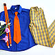 Комплект для мальчика "Стиляга" оранжевый галстук, Блузки и рубашки, Ижевск,  Фото №1