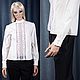 White shirt with lace. Blouses. LIDIA ILS. Online shopping on My Livemaster.  Фото №2