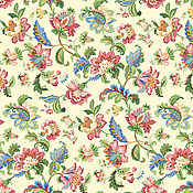 Материалы для творчества handmade. Livemaster - original item Fabric cotton percale Firebird on cream, W. .220 cm. Handmade.