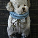 Gray-blue puppy... Ted. Stuffed Toys. My favorite Teddy bear. My Livemaster. Фото №6